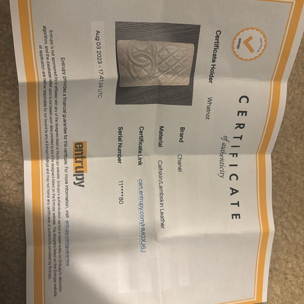 CHANEL Quilted CC Logo Long Wallet - Cream - Picture 5 of 6